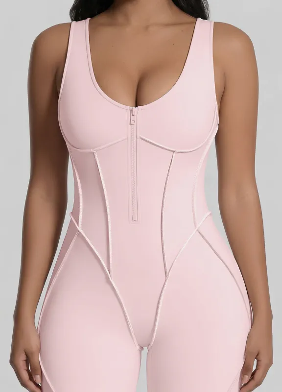 Sleeveless Scoop Neckline Full-Length Catsuit made by BetterMe