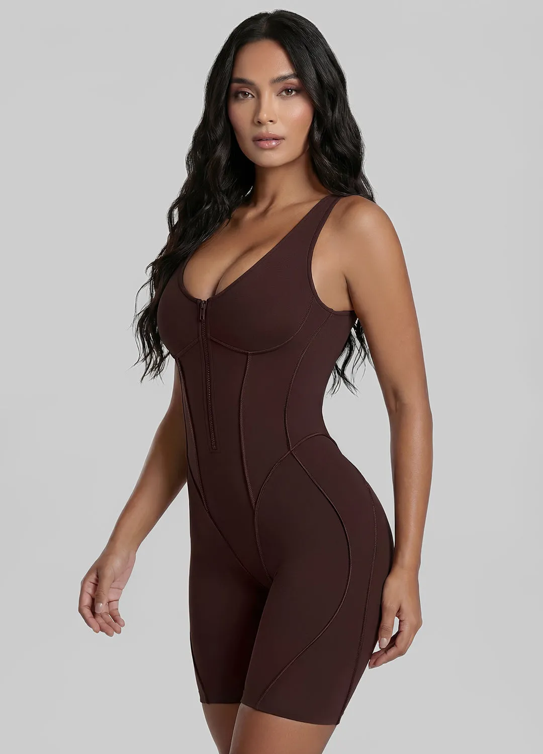 Sleeveless Scoop Neckline Shorts Catsuit sold by BetterMe product image thumbnail 5