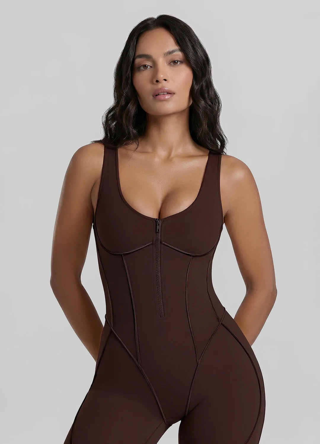Sleeveless Scoop Neckline Shorts Catsuit sold by BetterMe product image thumbnail 2