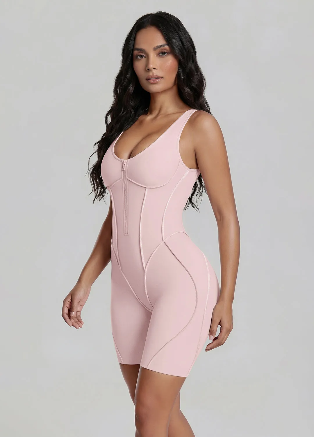 Sleeveless Scoop Neckline Shorts Catsuit sold by BetterMe product image thumbnail 5