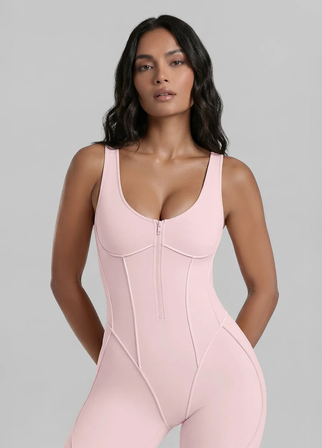 Sleeveless Scoop Neckline Shorts Catsuit sold by BetterMe product image thumbnail 2