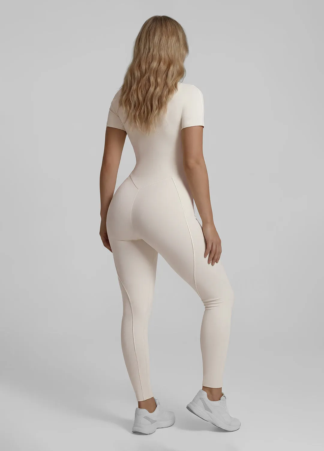 Short Sleeve Scoop Neckline Full-Length Catsuit sold by BetterMe product image thumbnail 3