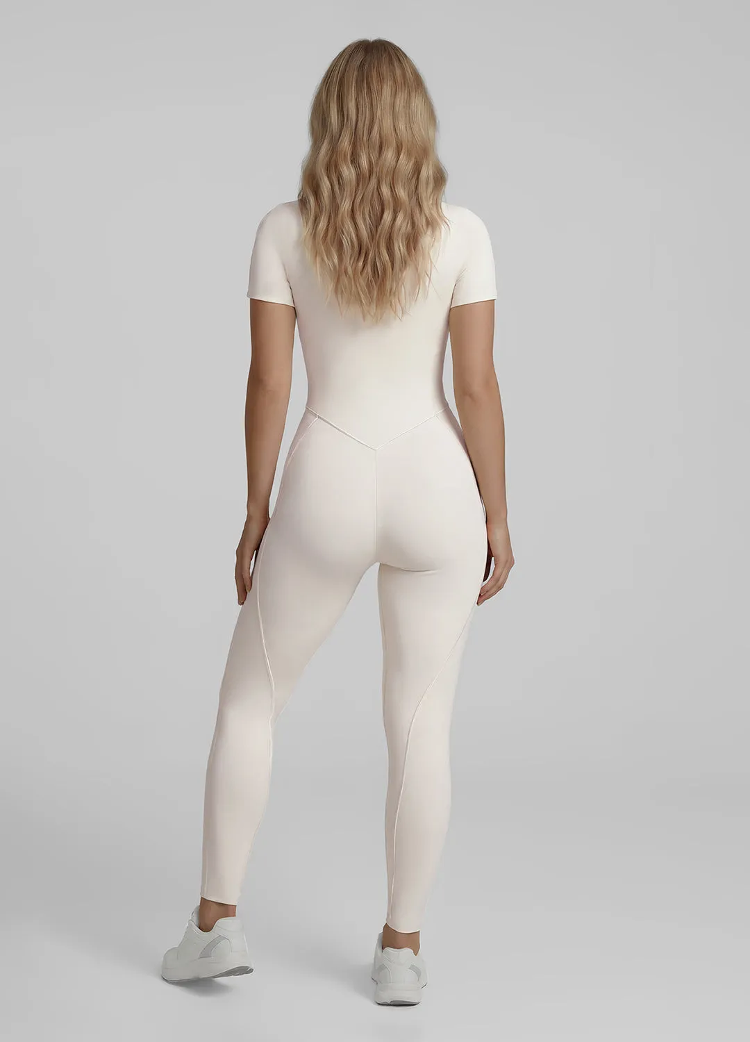 Short Sleeve Scoop Neckline Full-Length Catsuit sold by BetterMe product image thumbnail 5