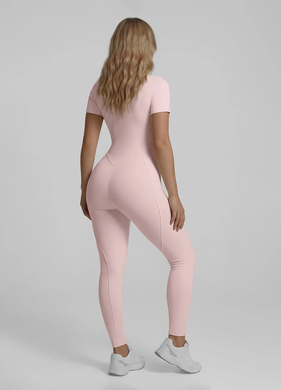 Short Sleeve Scoop Neckline Full-Length Catsuit sold by BetterMe product image thumbnail 4