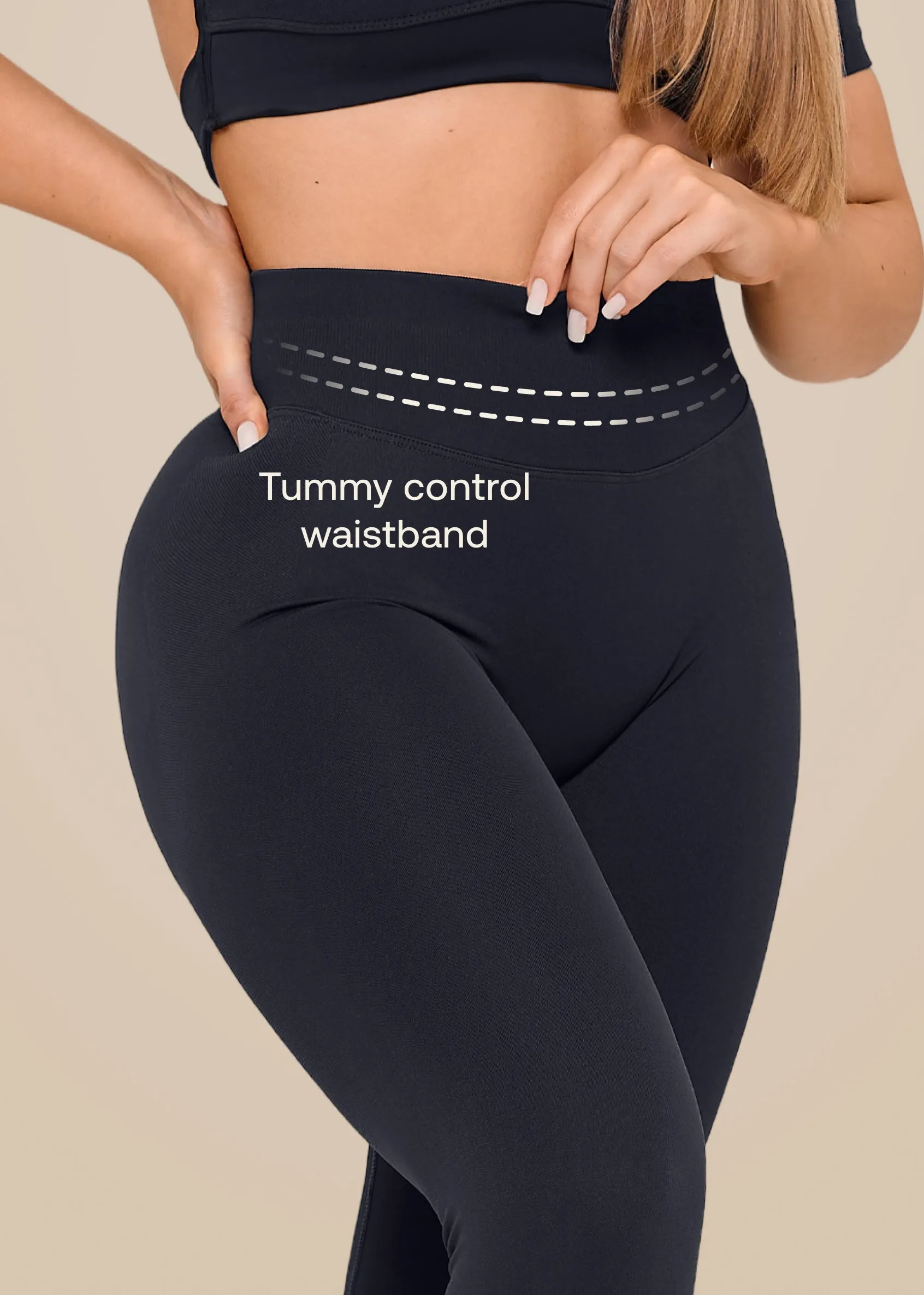 Ultrasculpt High Waisted Butt Lifting Tummy Control Shaping Training Leggings sold by BetterMe product image thumbnail 4