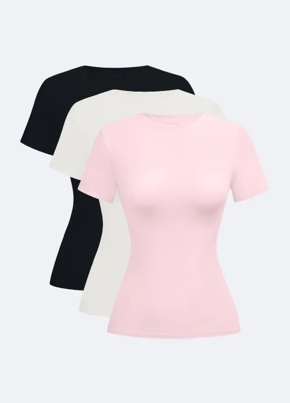 Short Sleeve Crew Neck Top 3-Pack made by BetterMe