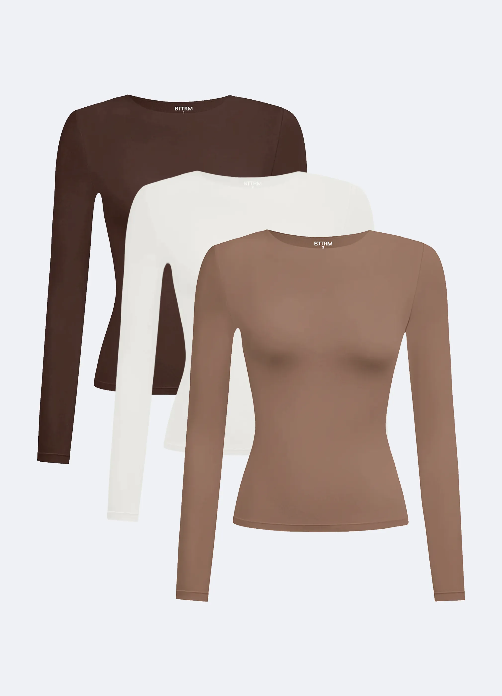 Crew Neck Long Sleeve Top 3-Pack sold by BetterMe