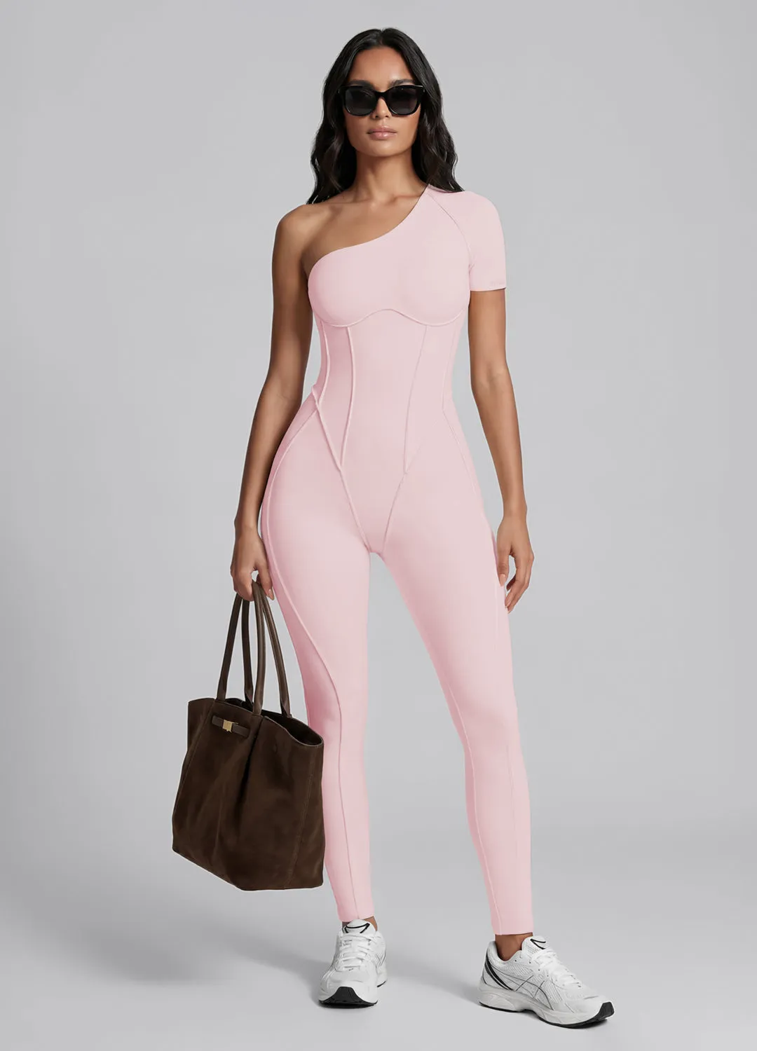 One-Shoulder Full-Length Catsuit sold by BetterMe product image thumbnail 4