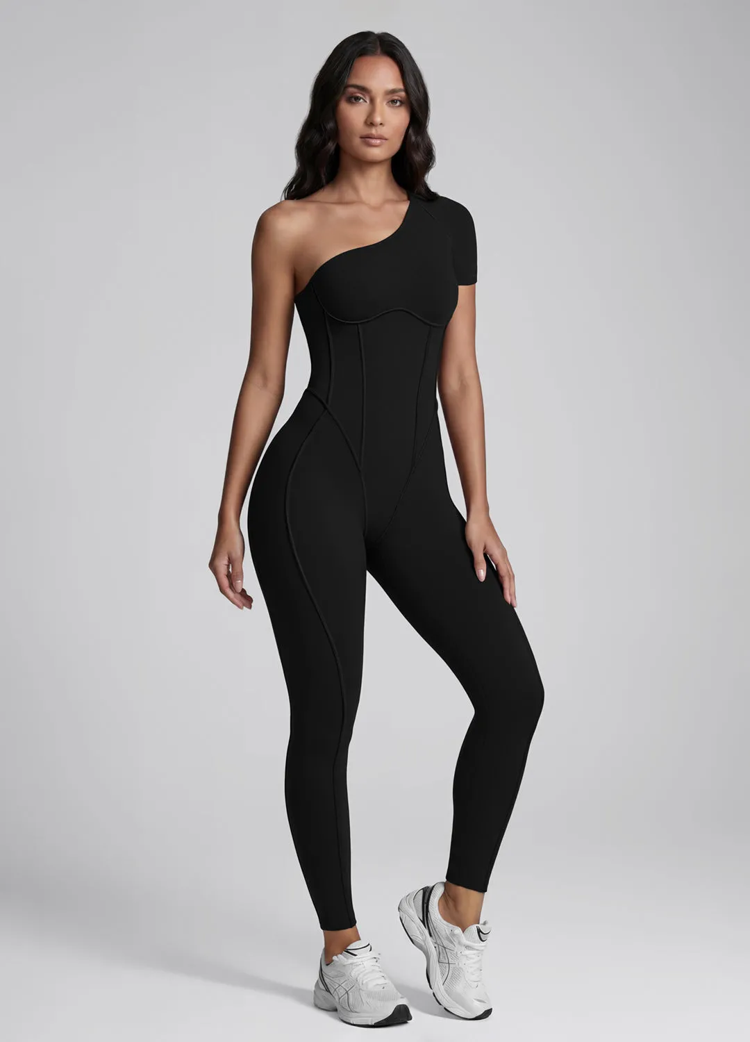 One-Shoulder Full-Length Catsuit sold by BetterMe product image thumbnail 4