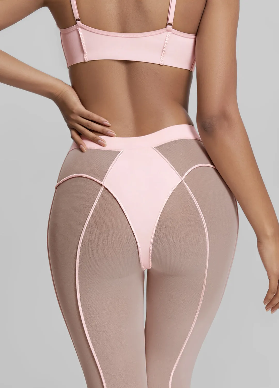 Semi-Sheer High-Rise Capri Leggings sold by BetterMe product image thumbnail 4