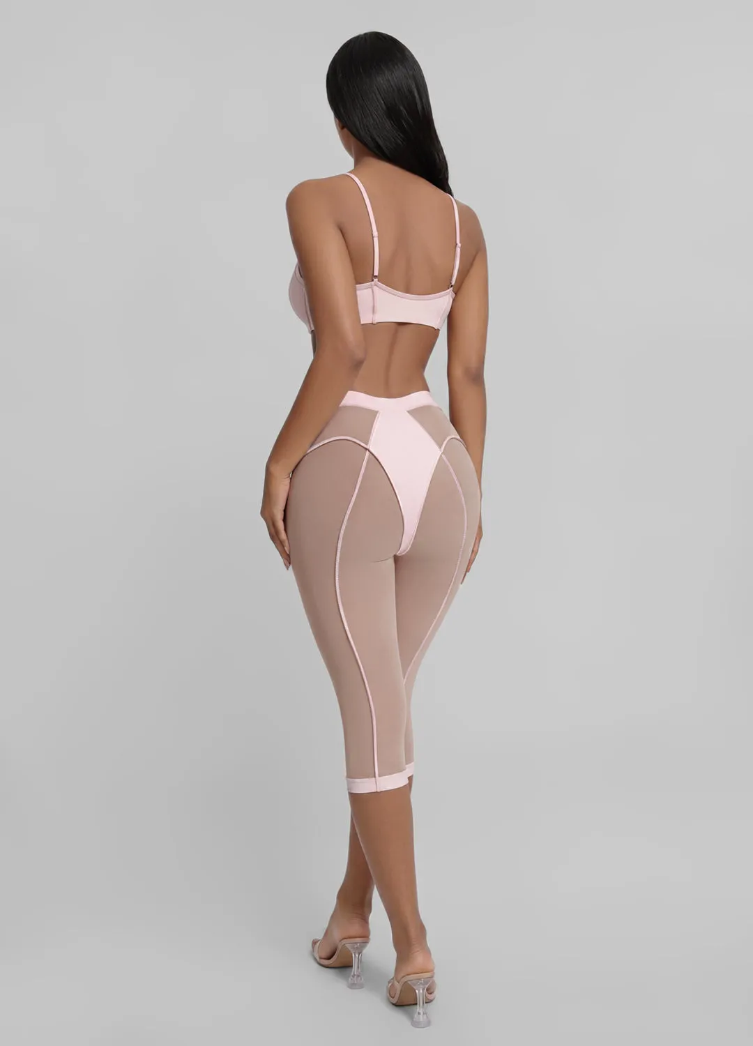 Semi-Sheer High-Rise Capri Leggings sold by BetterMe product image thumbnail 3