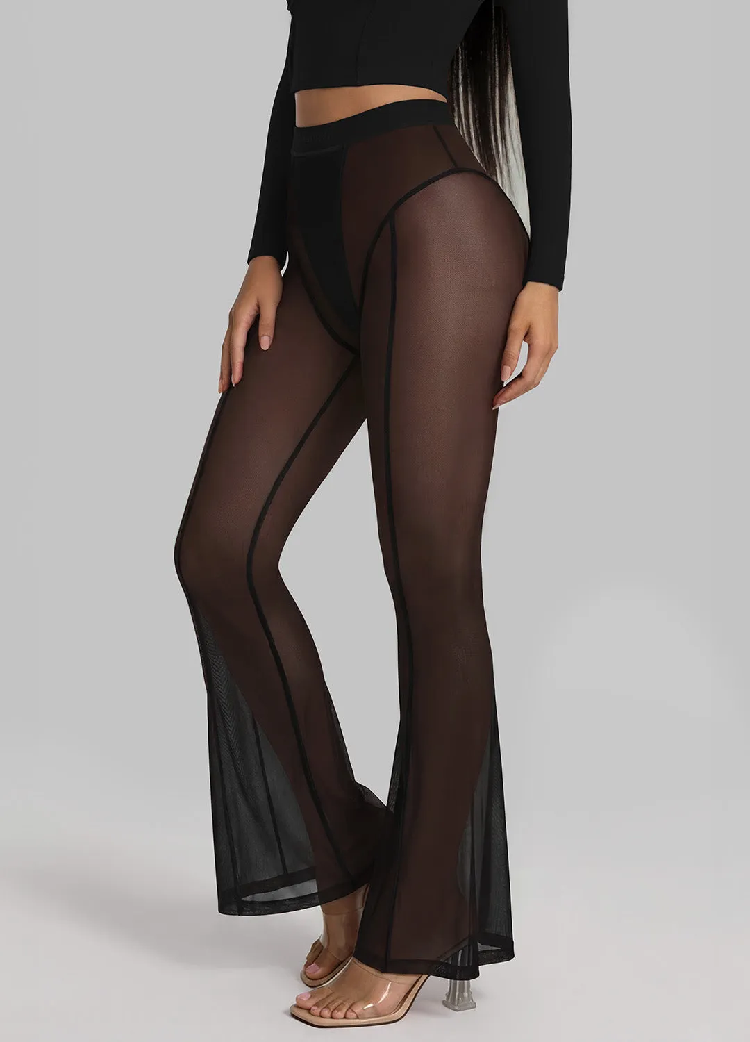 Semi-Sheer Contour Flare Leggings sold by BetterMe product image thumbnail 3