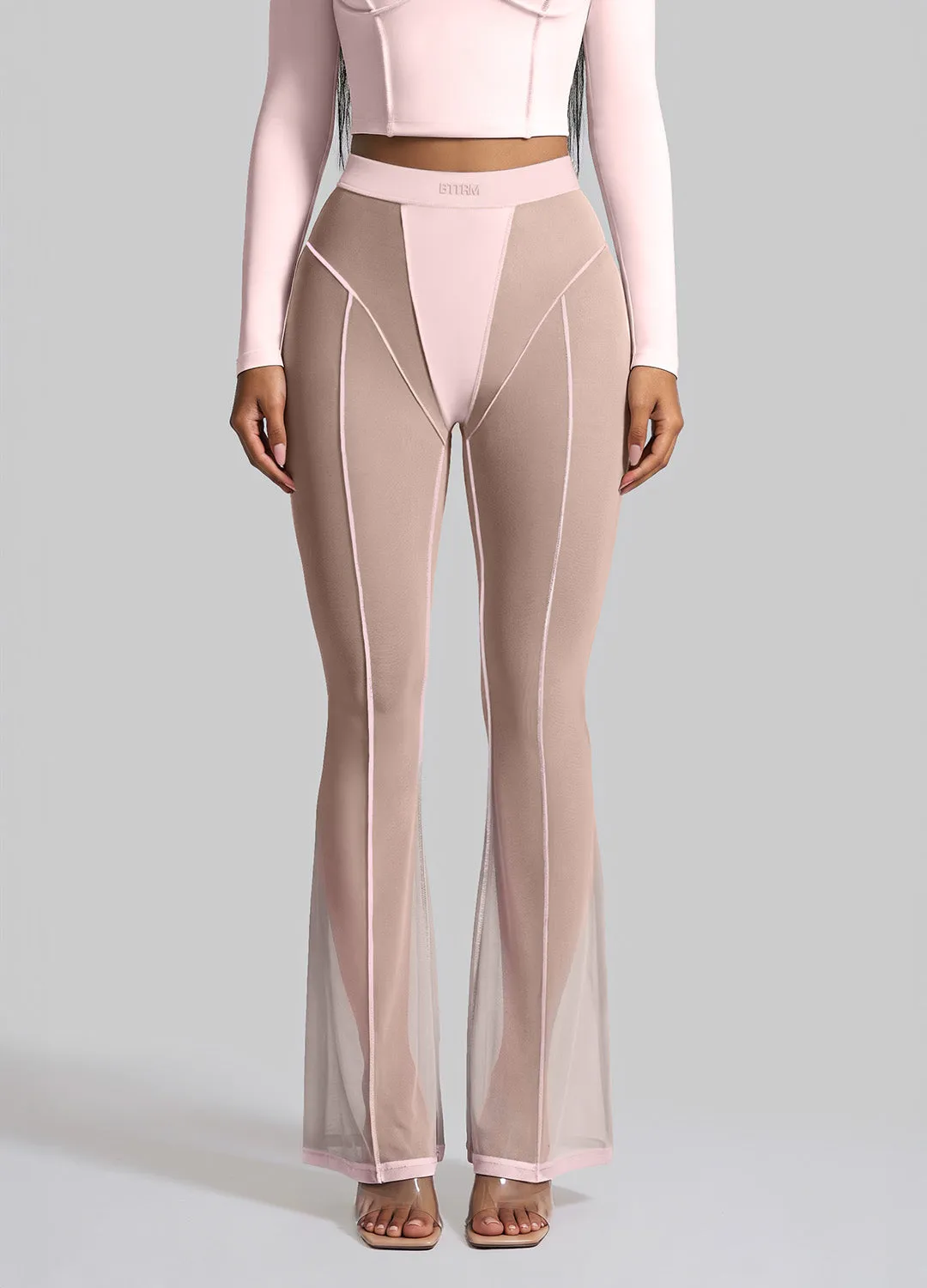 Semi-Sheer Contour Flare Leggings sold by BetterMe product image thumbnail 2