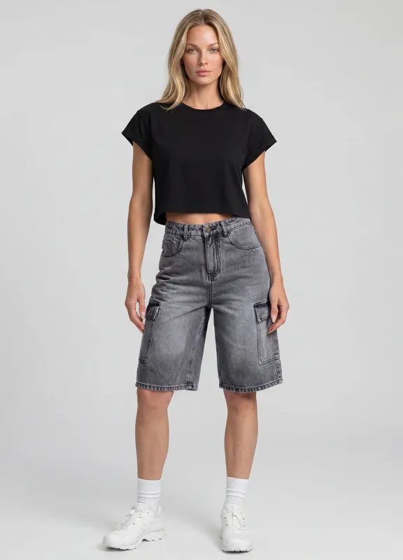 Relaxed Cargo Denim Shorts made by BetterMe