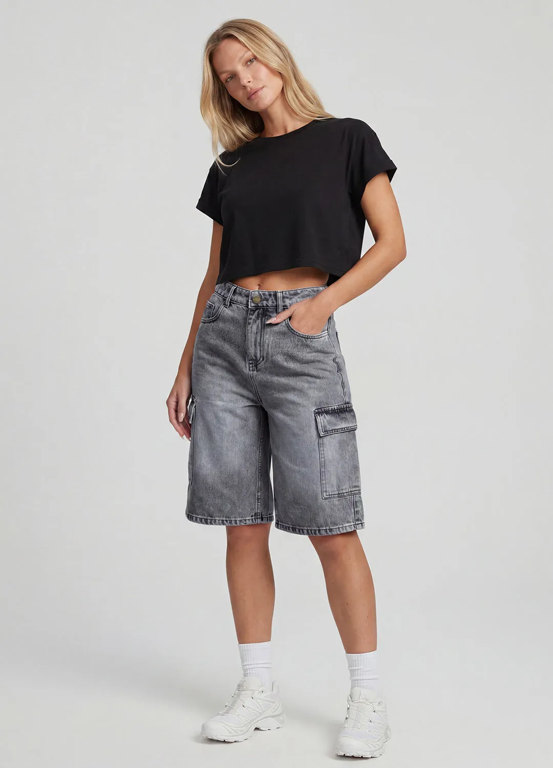 Relaxed Cargo Denim Shorts sold by BetterMe product image thumbnail 5
