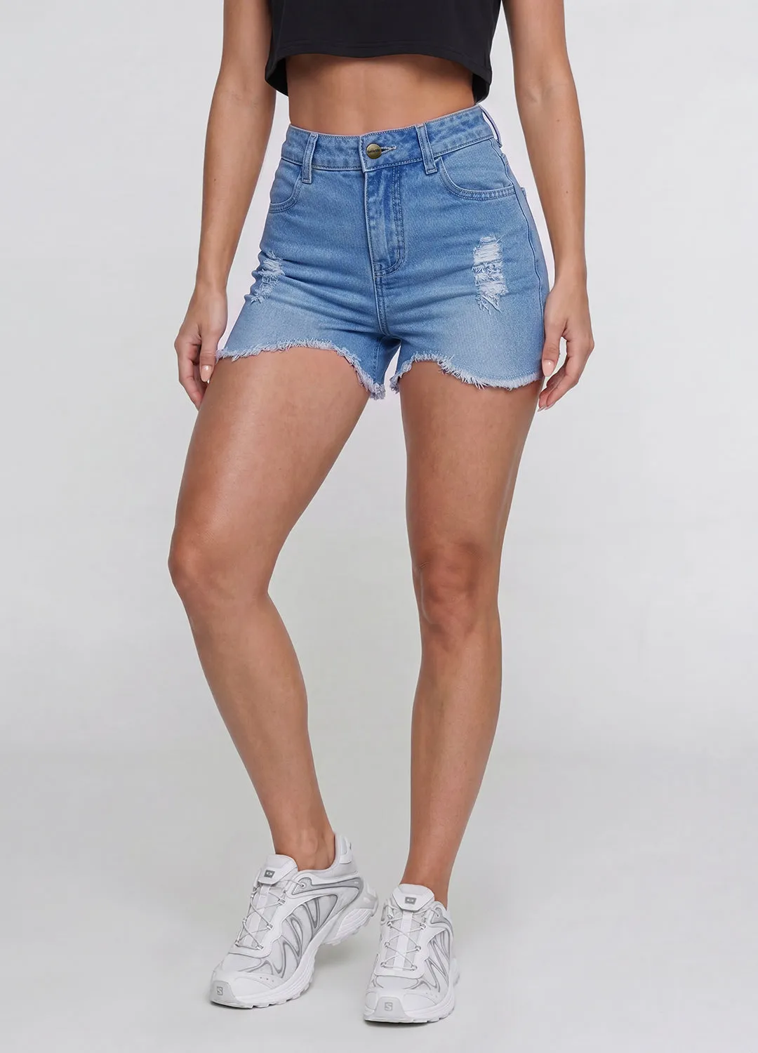 High Waist Denim Shorts sold by BetterMe product image thumbnail 3