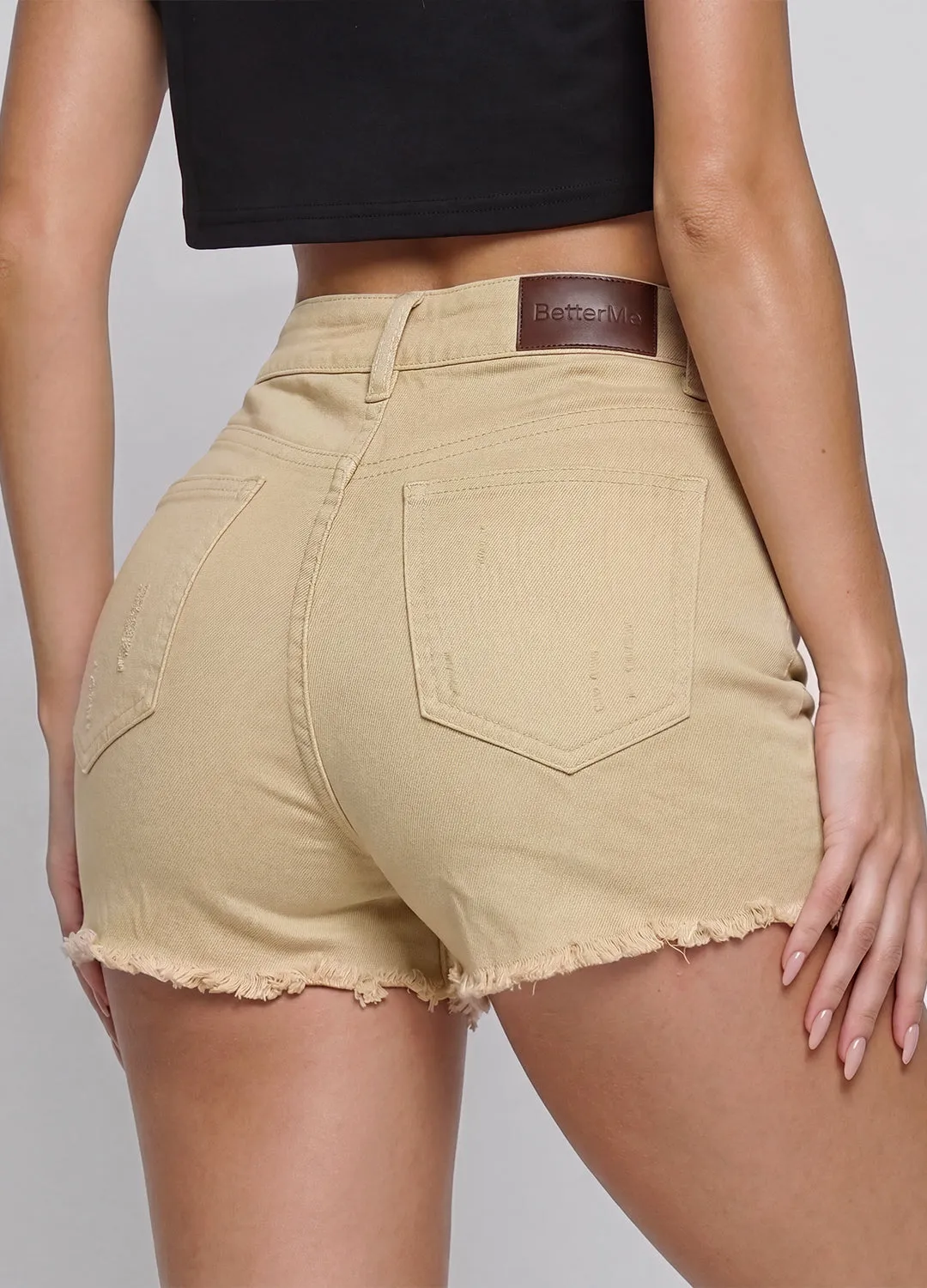 High Waist Denim Shorts sold by BetterMe product image thumbnail 4