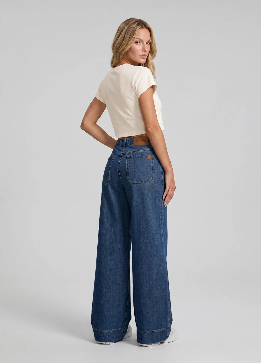 High Waisted Wide Leg Jeans sold by BetterMe product image thumbnail 2