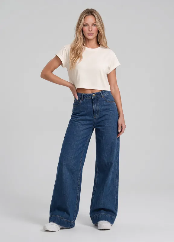 High Waisted Wide Leg Jeans made by BetterMe