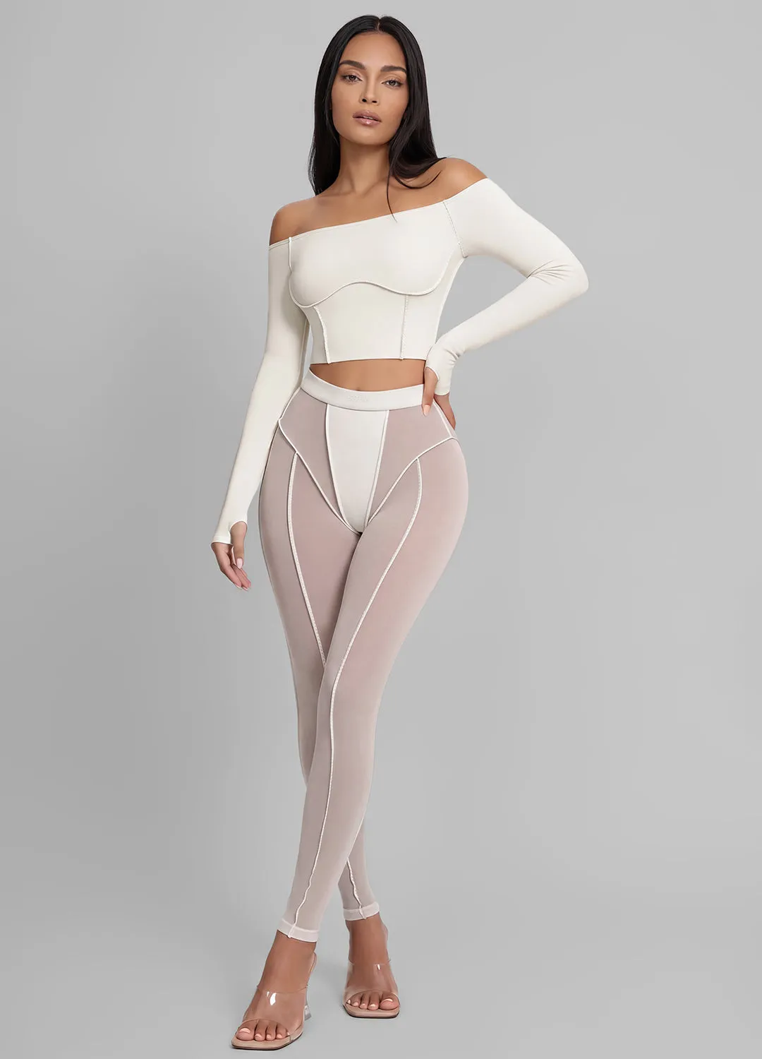 Off-the-Shoulder Long Sleeve Top sold by BetterMe product image thumbnail 4