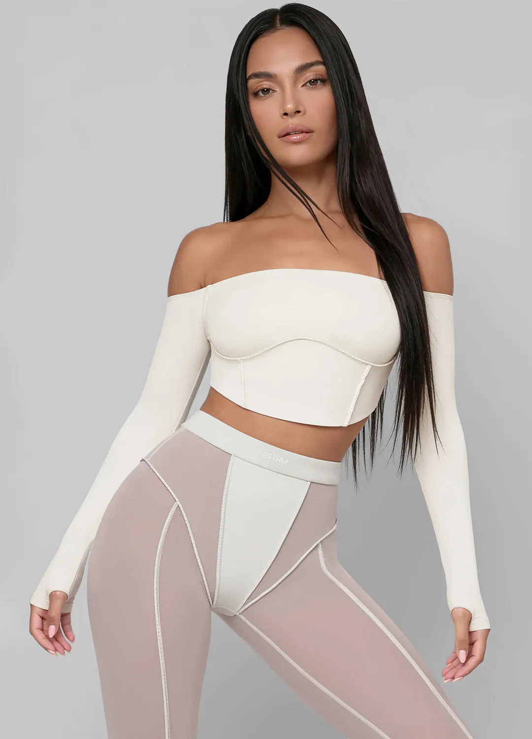 Off-the-Shoulder Long Sleeve Top sold by BetterMe product image thumbnail 3