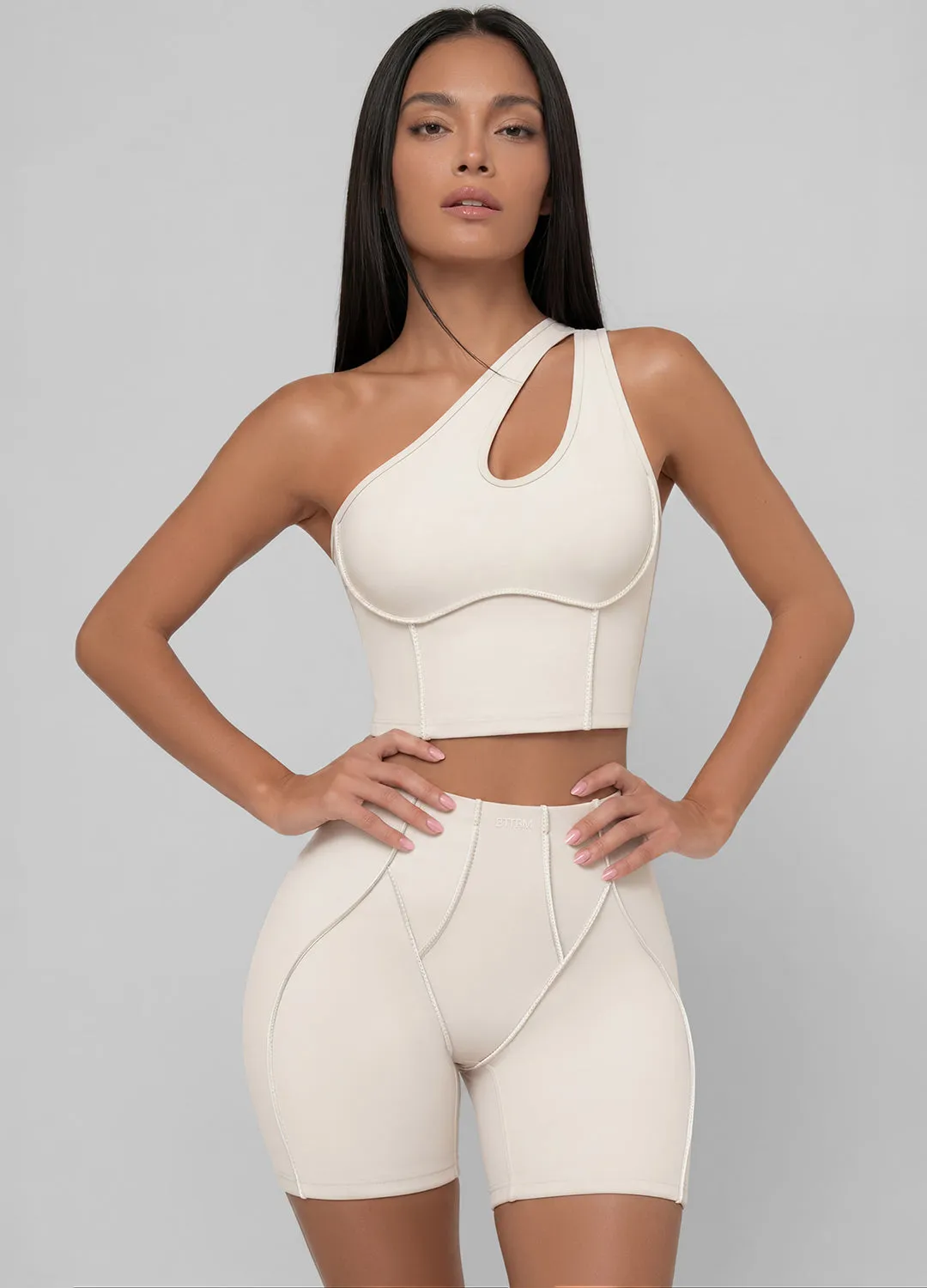 One-Shoulder Cutout Crop Top sold by BetterMe product image thumbnail 2