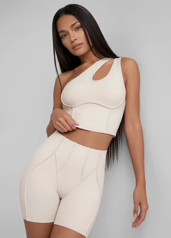One-Shoulder Cutout Crop Top made by BetterMe