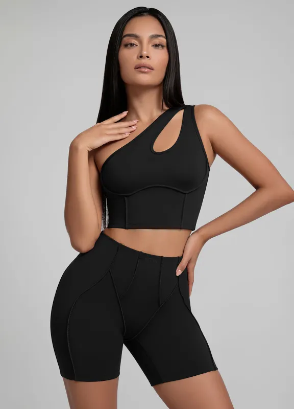 One-Shoulder Cutout Crop Top made by BetterMe