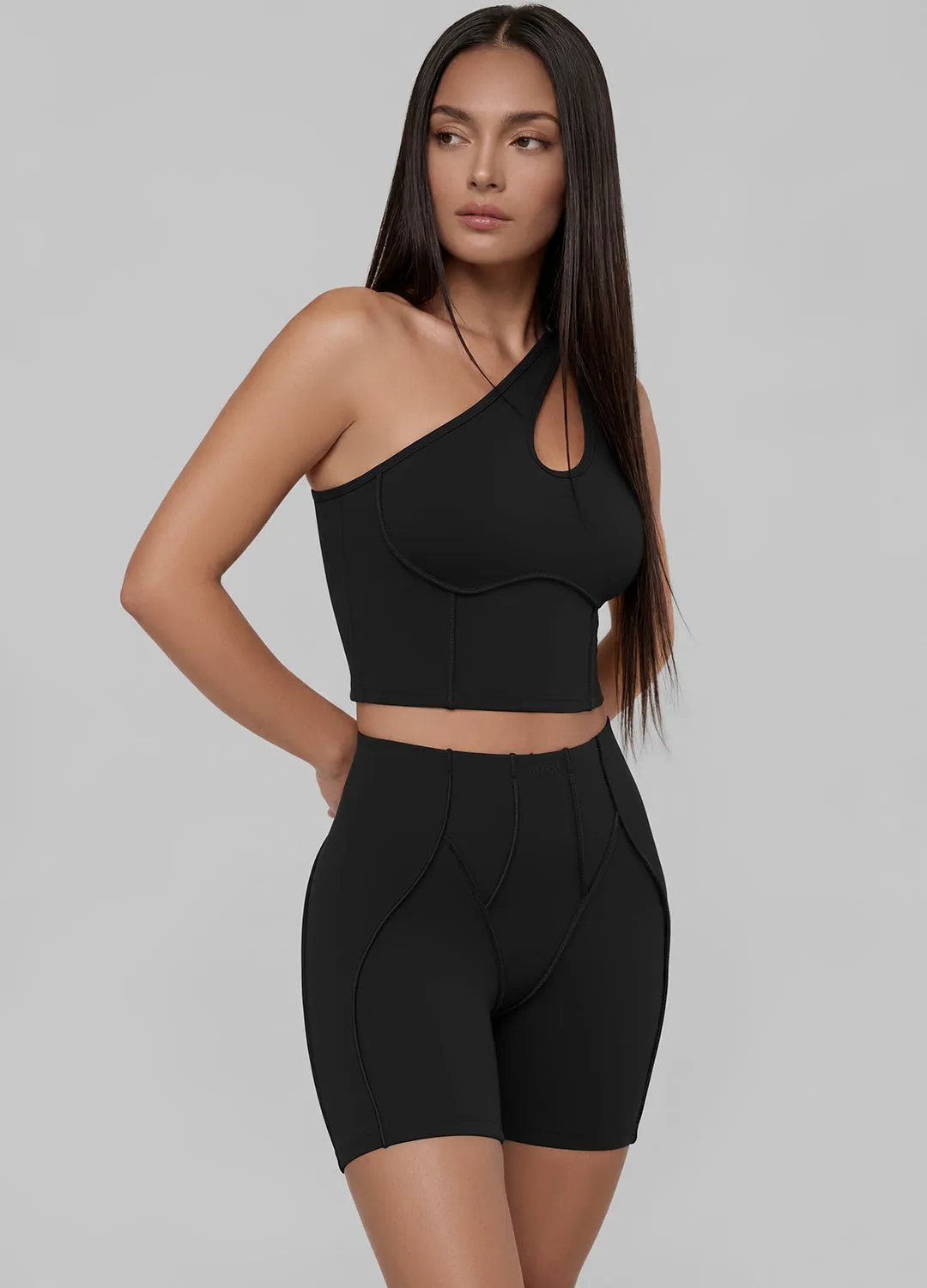 One-Shoulder Cutout Crop Top sold by BetterMe product image thumbnail 4
