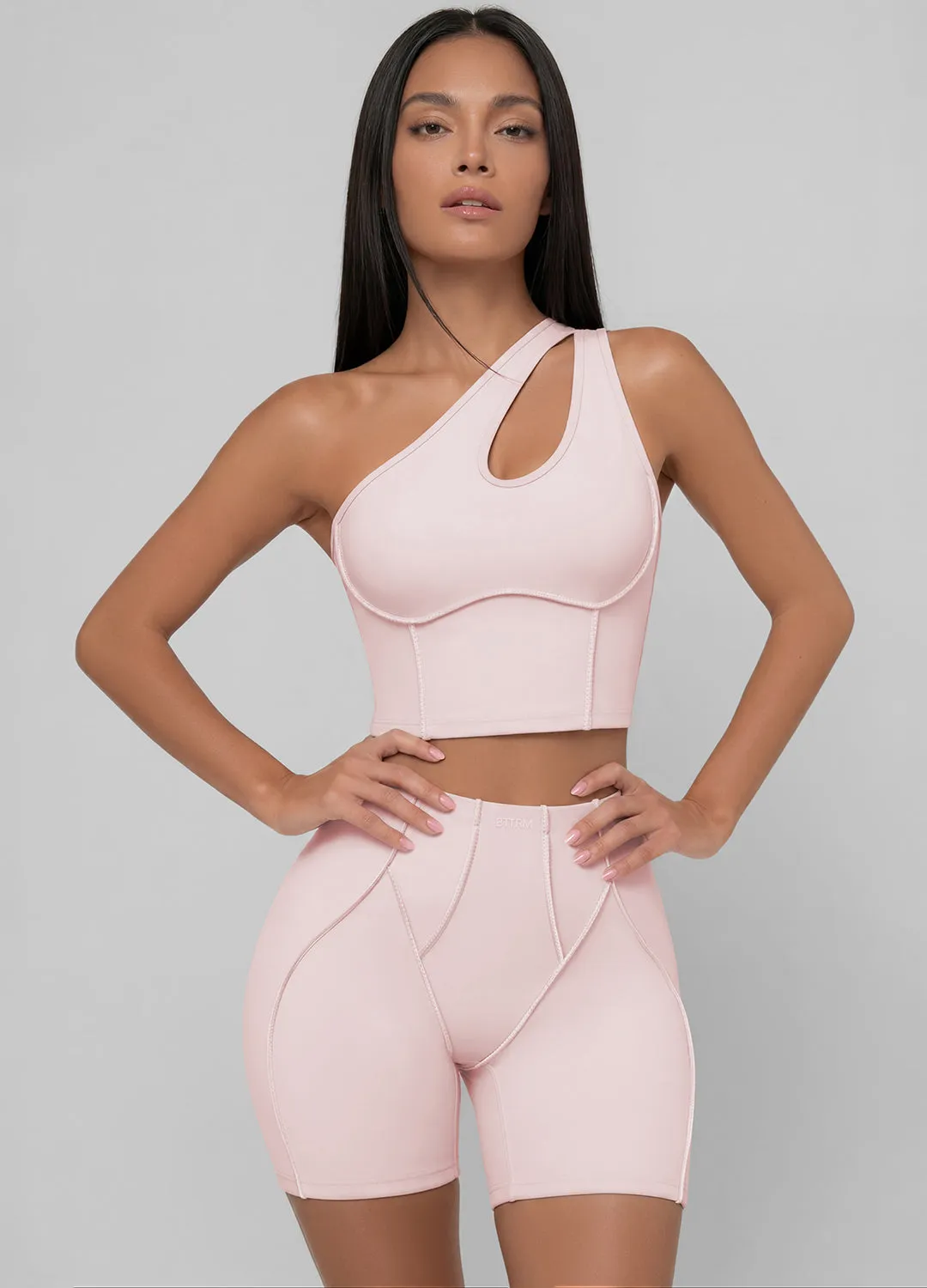 One-Shoulder Cutout Crop Top sold by BetterMe product image thumbnail 2