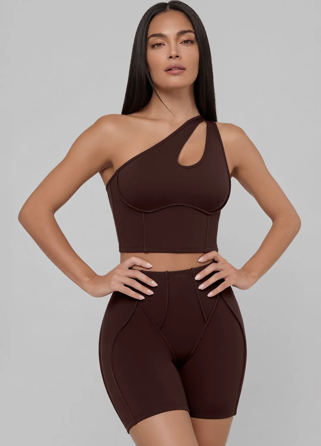 One-Shoulder Cutout Crop Top sold by BetterMe product image thumbnail 2