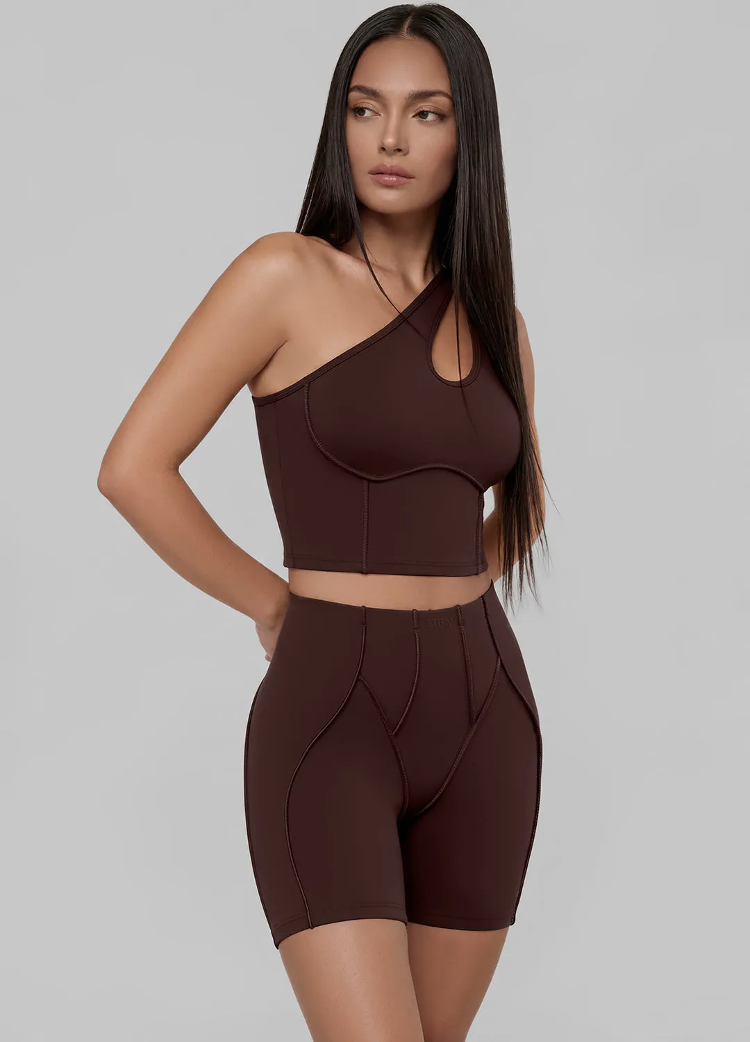 One-Shoulder Cutout Crop Top sold by BetterMe product image thumbnail 4