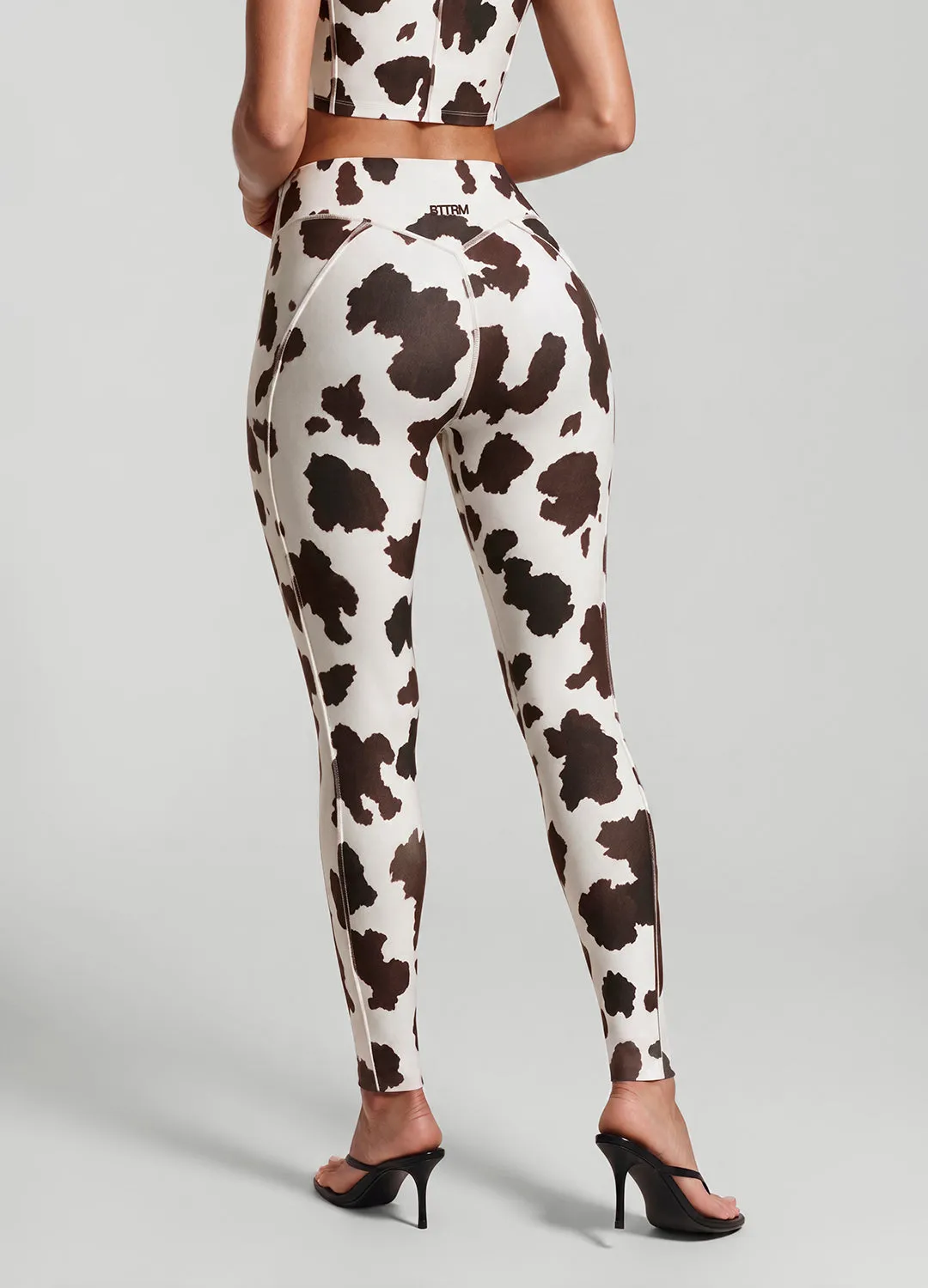 Mocha Cow Contour Stitch Leggings sold by BetterMe product image thumbnail 3