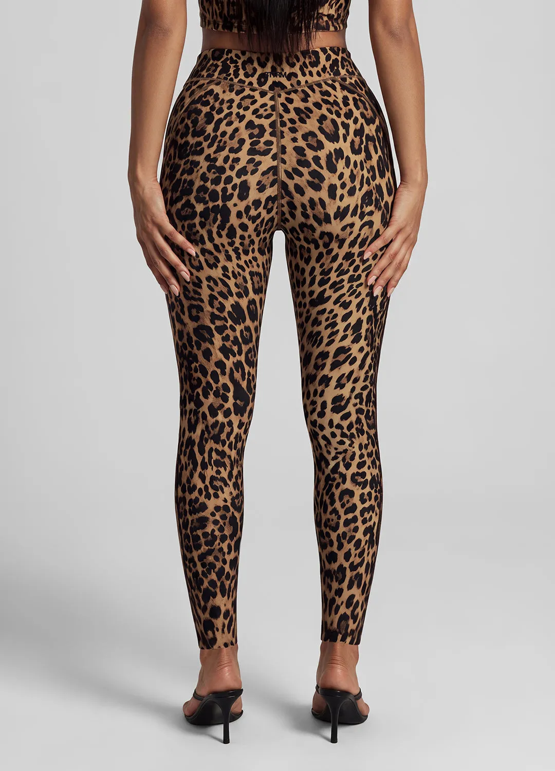 Golden Leopard Contour Stitch Leggings sold by BetterMe product image thumbnail 3