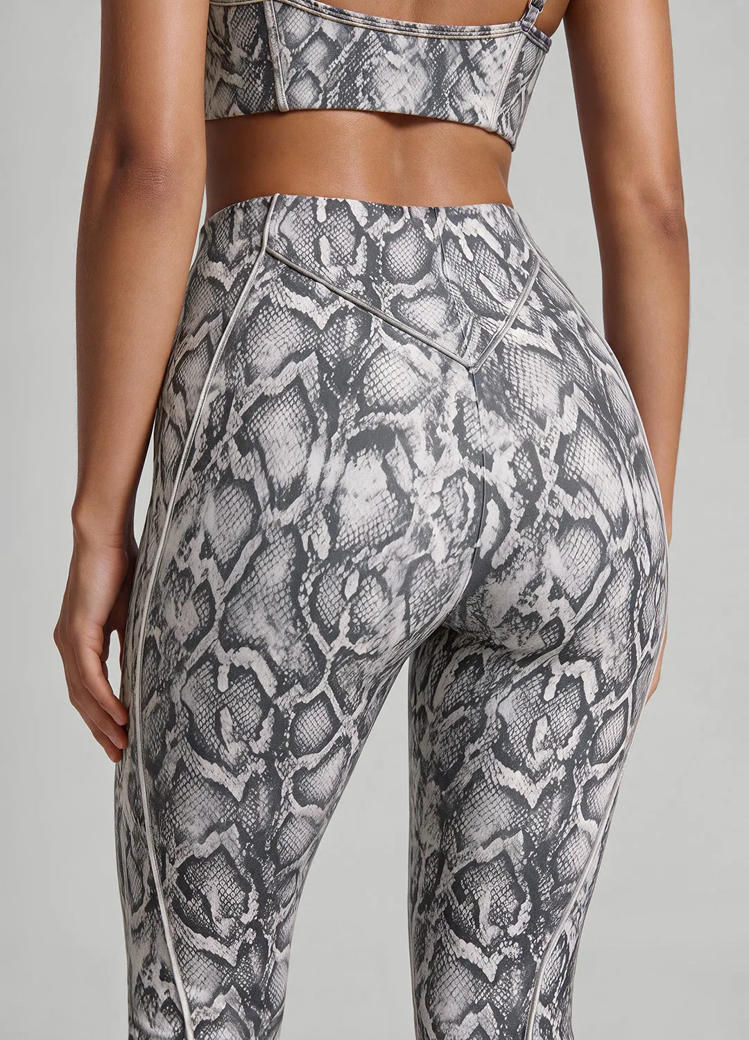Silver Snake Longline Flare Leggings sold by BetterMe product image thumbnail 4