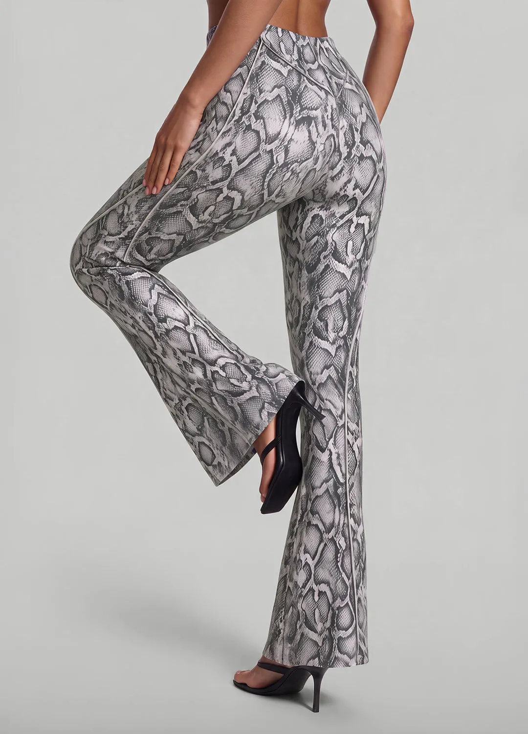 Silver Snake Longline Flare Leggings sold by BetterMe product image thumbnail 3