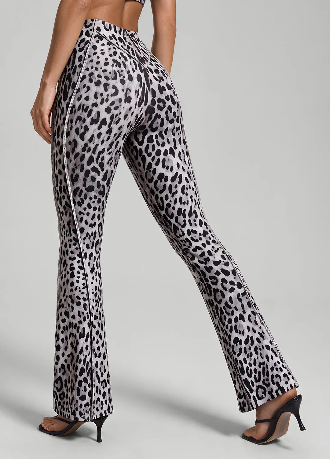 Snow Leopard Longline Flare Leggings sold by BetterMe product image thumbnail 3