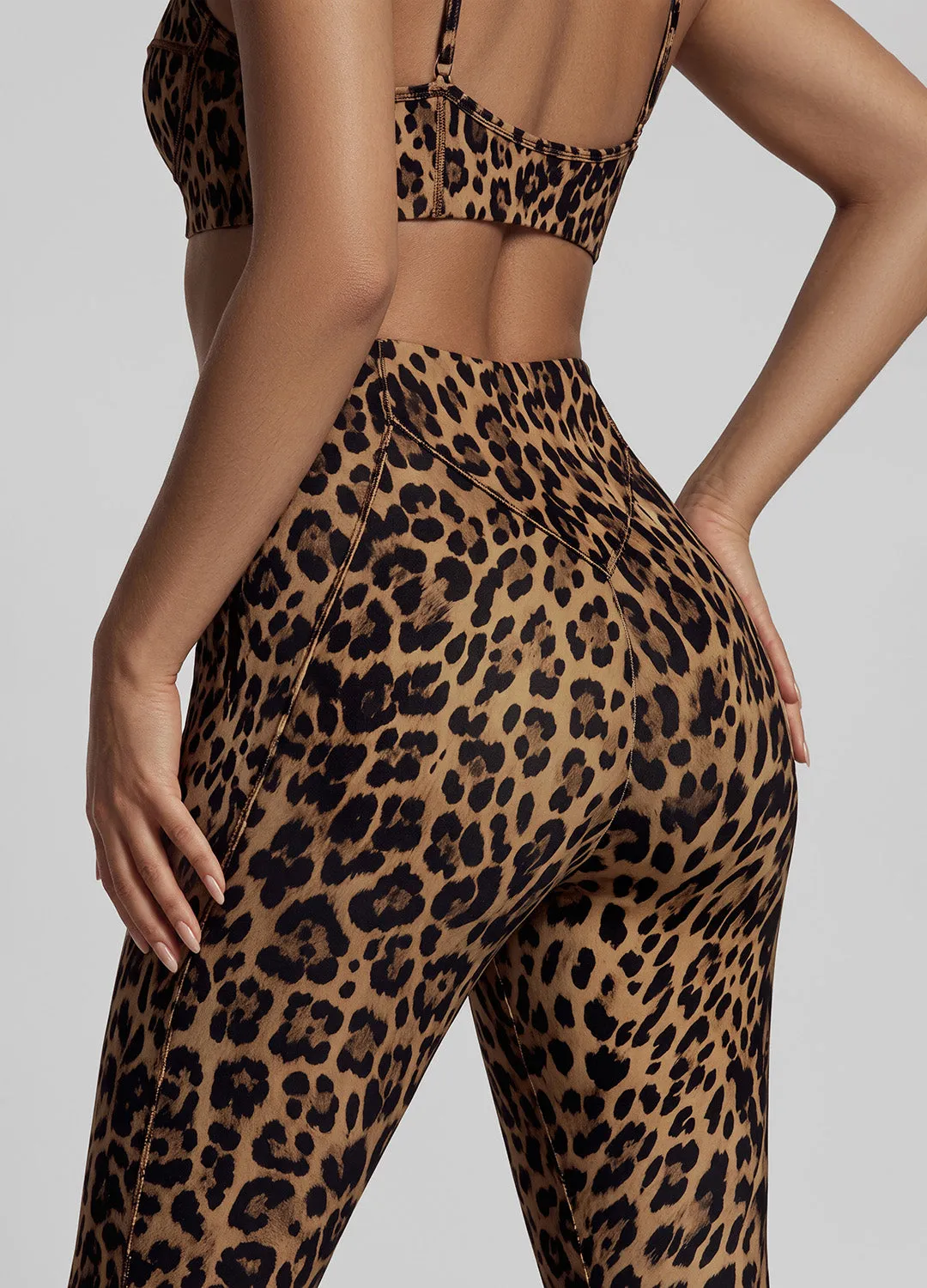 Golden Leopard Longline Flare Leggings sold by BetterMe product image thumbnail 4