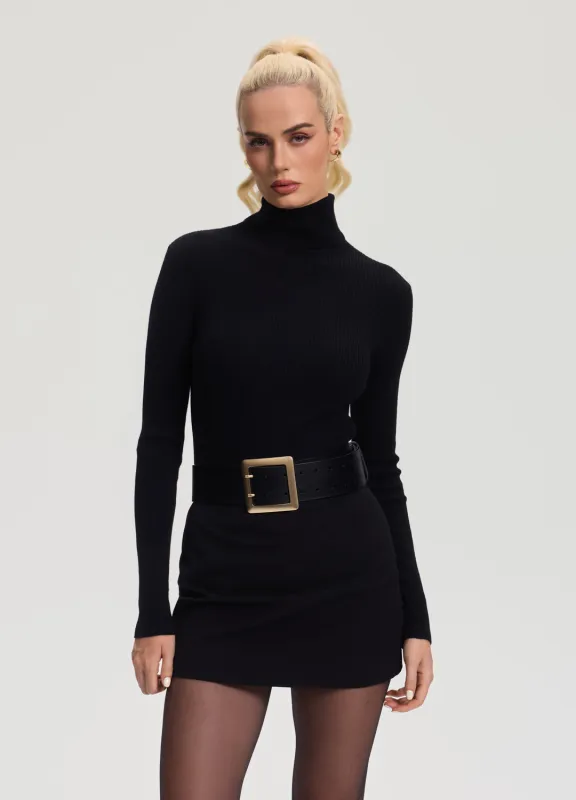 Ribbed Wool Blend Turtleneck made by BetterMe
