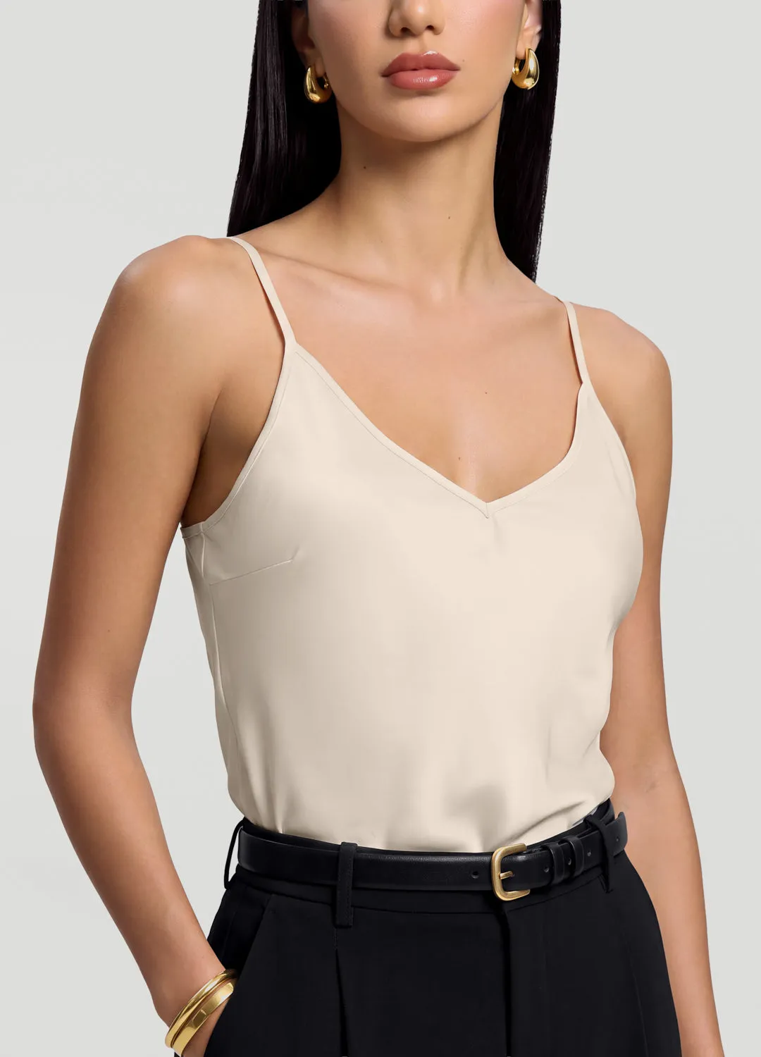 V-Neck Satin Cami Top sold by BetterMe product image thumbnail 4