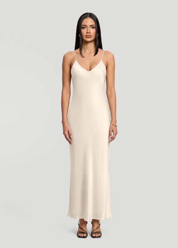 Satin Slip Maxi Dress made by BetterMe