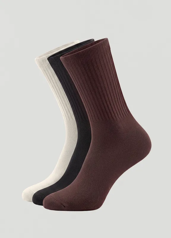 Unisex Ribbed Crew Socks 3-Pack made by BetterMe