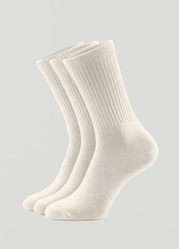 Unisex Ribbed Crew Socks 3-Pack made by BetterMe