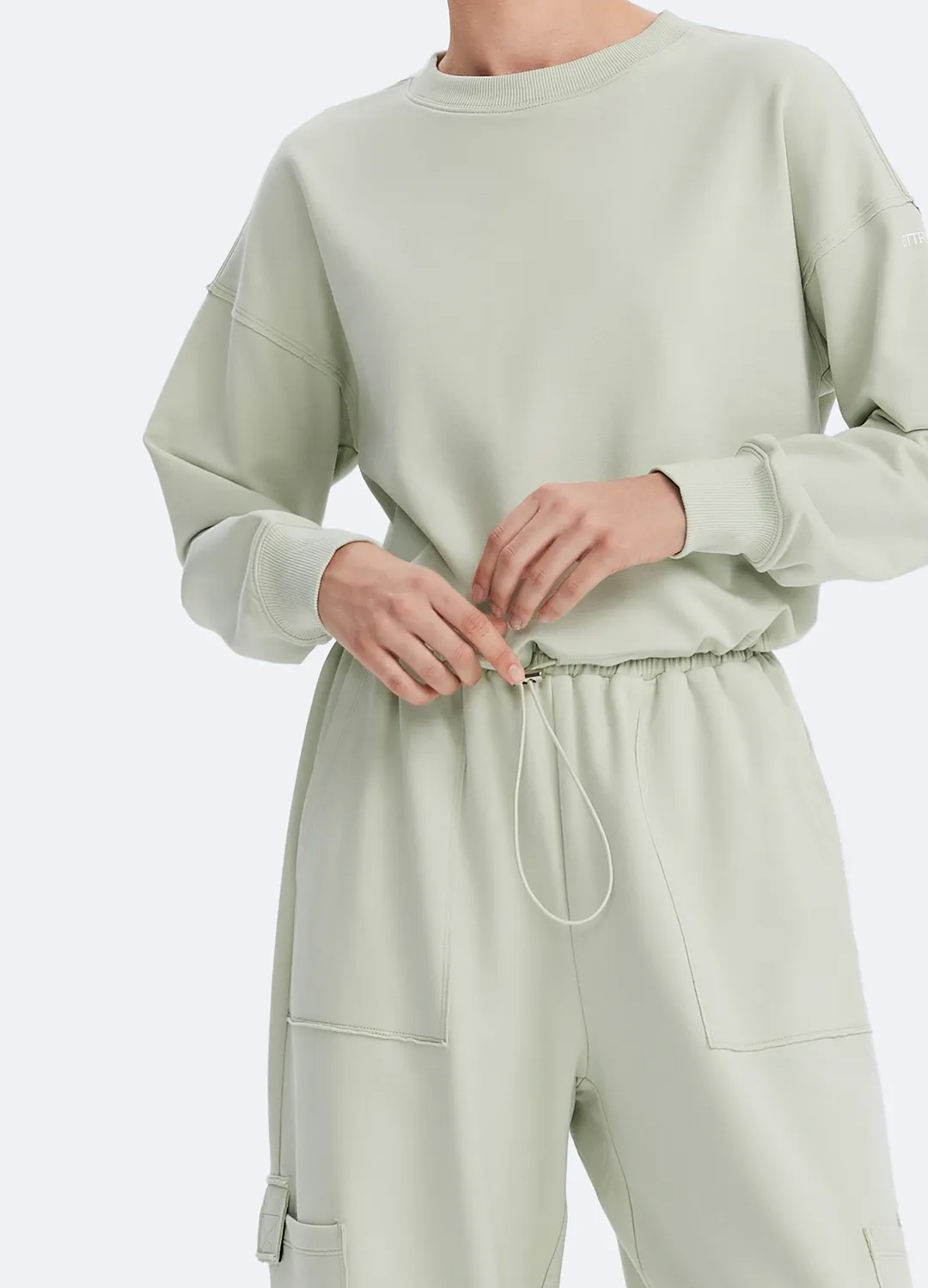 Cropped Sweatshirt with Drawstring sold by BetterMe product image thumbnail 5