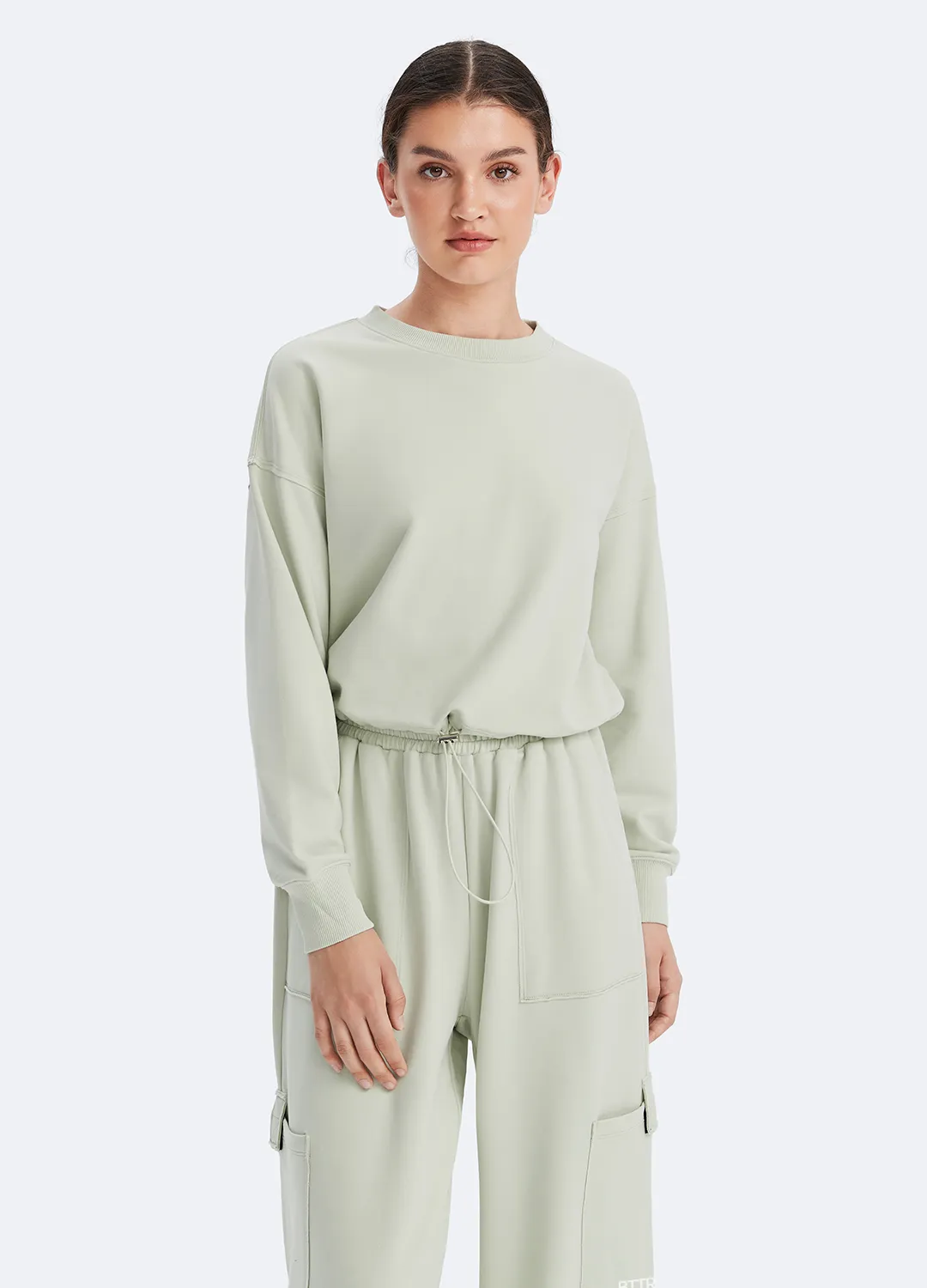 Cropped Sweatshirt with Drawstring sold by BetterMe product image thumbnail 2