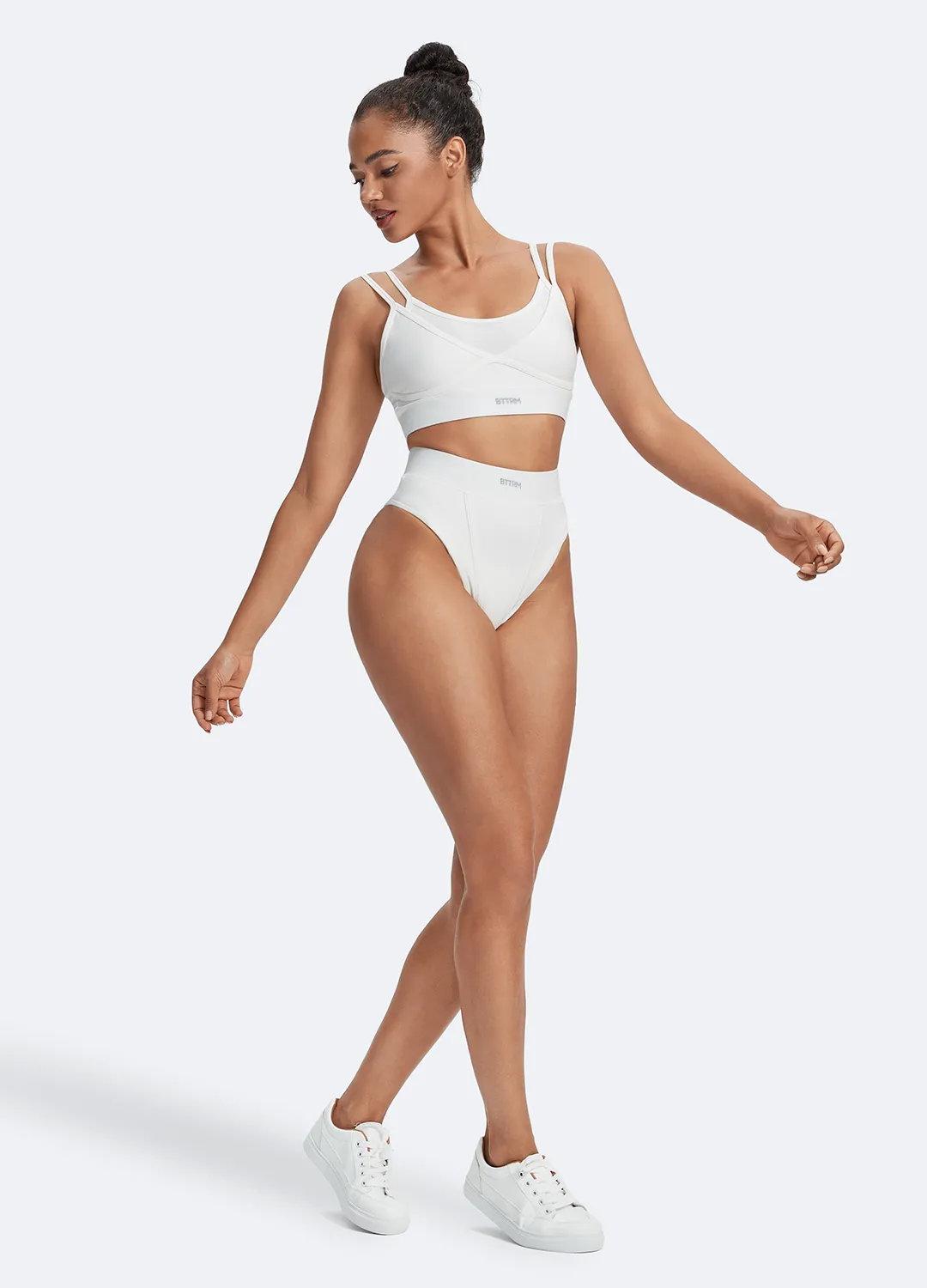 Double-Strap Cotton Bralette & High-Rise Cotton Briefs Set sold by BetterMe product image thumbnail 4