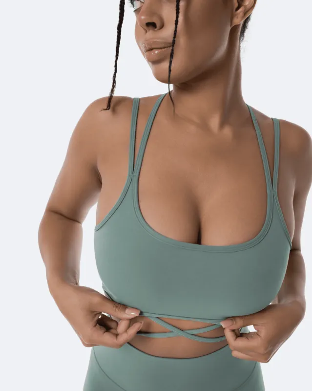 Fresh Green Strappy Front Top sold by BetterMe