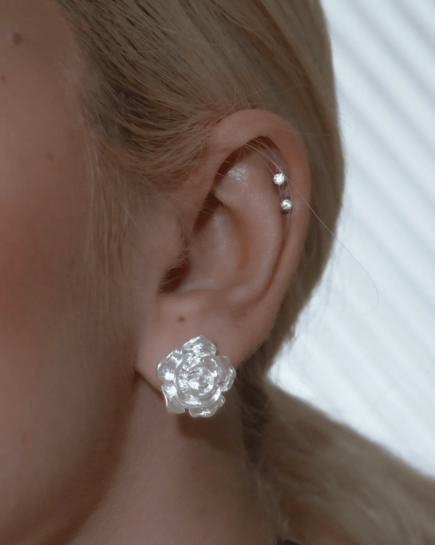 Rose Stud Earrings sold by Emma Pills product image thumbnail 3