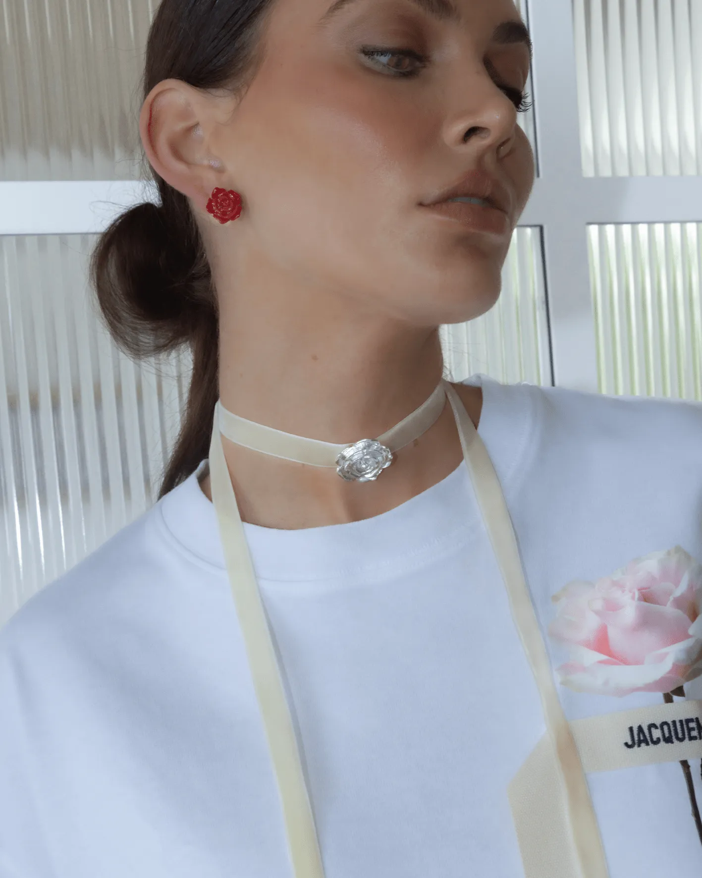 Rose Stud Earrings sold by Emma Pills product image thumbnail 5