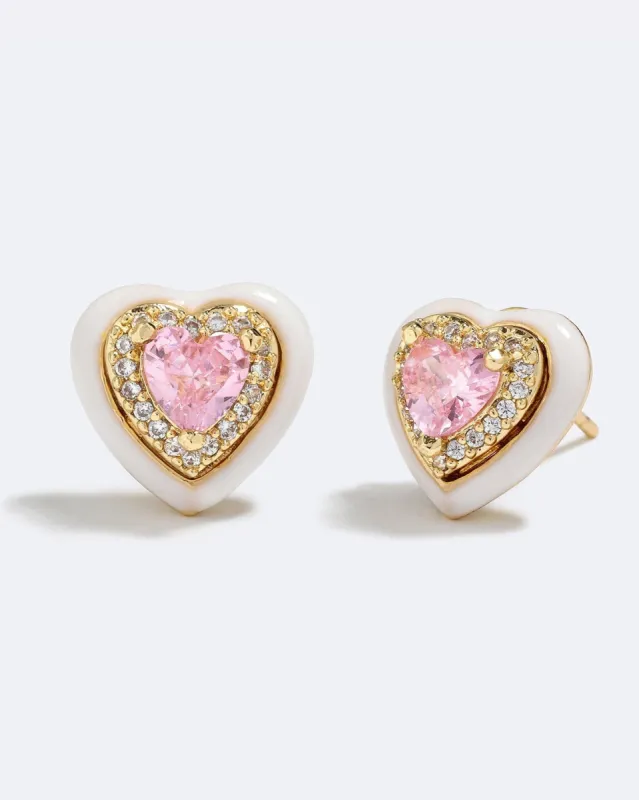 SLOW DANCE HEART STUDS made by Emma Pills